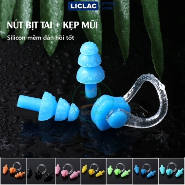 Bộ Nút Bịt Tai & Kẹp Mũi Chống Nước Khi Bơi BT01 KM01 - Bảo Vệ Tai Mũi