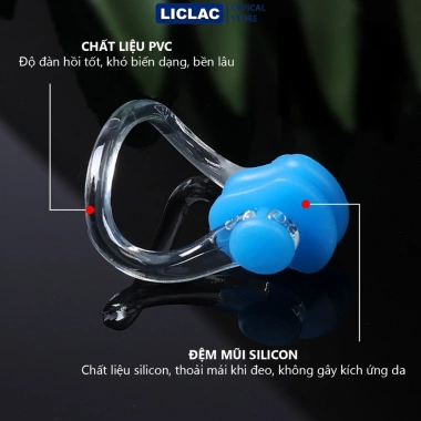 Bộ Nút Bịt Tai & Kẹp Mũi Chống Nước Khi Bơi BT01 KM01 - Bảo Vệ Tai Mũi