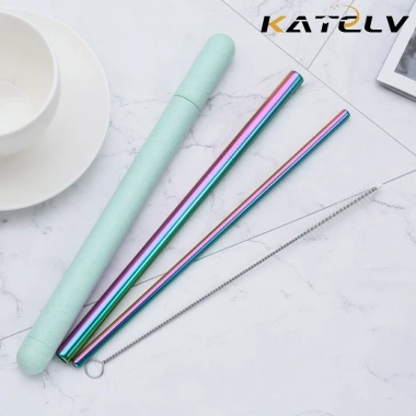 Bộ ống hút du lịch thép không gỉ 304 tiện dụng kèm hộp đựng - Giá chỉ 54.560₫