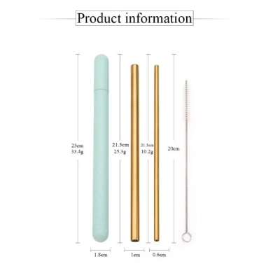 Bộ ống hút du lịch thép không gỉ 304 tiện dụng kèm hộp đựng - Giá chỉ 54.560₫ 5