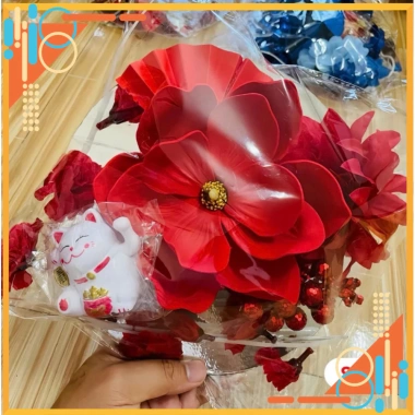 Bộ phụ kiện trang trí tháp nước và bánh, giỏ quà Tết 2.026, sỉ lượng, giá 38.000đ