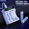 Bộ Pin Sạc AA AAA Beston C9.023L 2A-3A, dung lượng 3.000-3.300mAh, giá chỉ 39.000₫