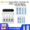 Bộ Pin Sạc AA AAA Beston C9.023L 2A-3A, dung lượng 3.000-3.300mAh, giá chỉ 39.000₫ 10