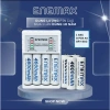 Bộ pin sạc Enemax 1 sạc + 8 pin AA 4.600mAh Sạc nhanh, tự ngắt, báo % pin