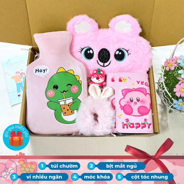 Bộ quà tặng bạn gái Valentine - ngày lễ 8-3, combo túi chườm đau bụng 350ml 189.000đ 4 Bộ quà tặng bạn gái Valentine - ngày lễ 8-3, combo túi chườm đau bụng 350ml 189.000đ 4