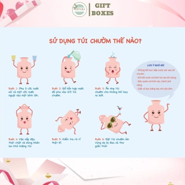 Bộ quà tặng bạn gái Valentine - ngày lễ 8-3, combo túi chườm đau bụng 350ml 189.000đ