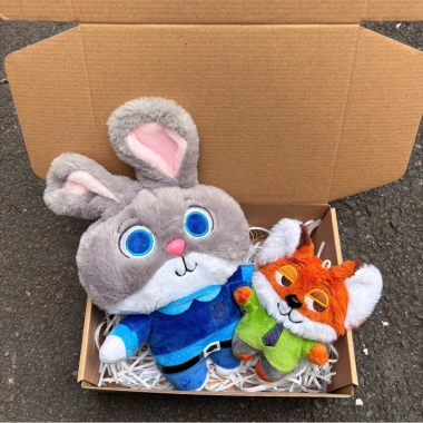 Bộ quà tặng Gấu Bông Cáo Nick Thỏ July Zootopia Đáng Yêu - Quà 14/2, Giá 58k
