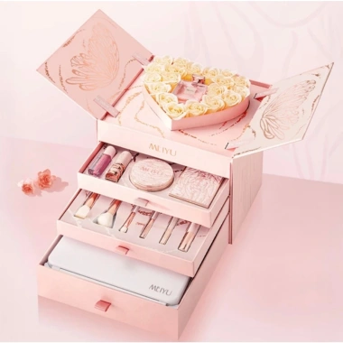 Bộ Quà Tặng Trang Điểm MEIYU – Hoa xoay nhạc, đèn, quà cho bạn gái, giảm còn 1.55 triệu