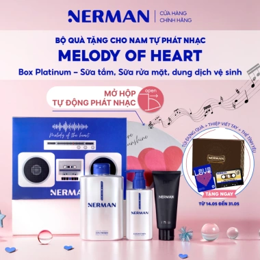 Bộ quà tặng Valentine 14/2 cho nam - Nerman Melody Of Heart, sữa tắm 3 in 1 350g, DDVS 100ml, XKM 100ml - Giá ưu đãi 319.000đ 10