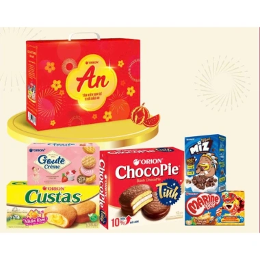 Bộ quà Tết Orion Bình An 1‑8, hộp quai xách, giá ưu đãi 159.000đ, Tết 2.026 3 Bộ quà Tết Orion Bình An 1‑8, hộp quai xách, giá ưu đãi 159.000đ, Tết 2.026 3