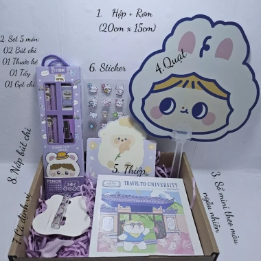 Bộ quà văn phòng phẩm sinh nhật học sinh - Giá ưu đãi 26.499₫, gồm bút, sổ, giấy note, thiệp chúc mừng 3 Bộ quà văn phòng phẩm sinh nhật học sinh - Giá ưu đãi 26.499₫, gồm bút, sổ, giấy note, thiệp chúc mừng 3