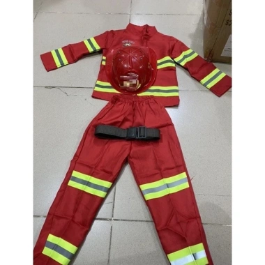 Bộ Quần Áo Cứu Hỏa Trẻ Em Nam Nữ Hóa Trang Nghề Nghiệp Đầy Đủ Phụ Kiện Giá Ưu Đãi 5