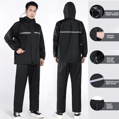 Bộ Quần Áo Mưa Dáng Dài Nam Nữ Bảo Vệ Toàn Thân, Phản Quang An Toàn, Chống Nước - 127,950₫