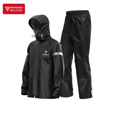 Bộ quần áo mưa Motowolf MDL-401 siêu nhẹ, chống thấm, an toàn khi đi moto, xe máy - Giá chỉ 635.000 VND