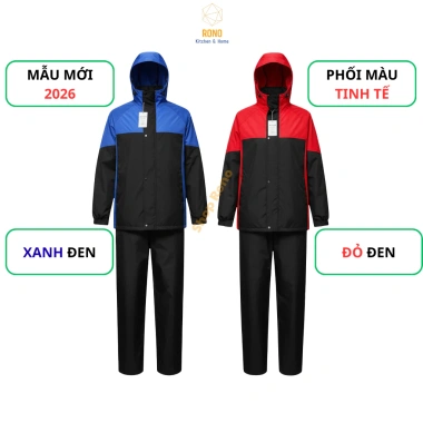 Bộ Quần Áo Mưa Nam Nữ 2 Lớp Gore Tex Cao Cấp - Chống Thấm, Chắn Gió, Siêu Bền Hàn Quốc, Giá Ưu Đãi 235k