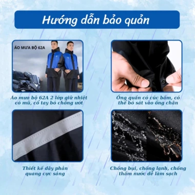 Bộ Quần Áo Mưa Nam Nữ DIDOOGLT 2 Lớp Vải Dù Dày Dặn Chống Thấm Nước - Giá 245.000₫