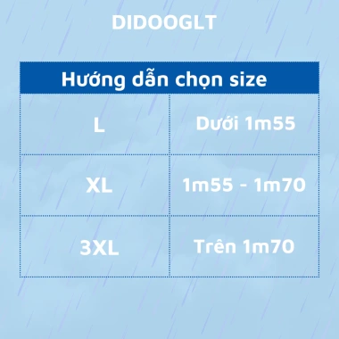Bộ Quần Áo Mưa Nam Nữ DIDOOGLT 2 Lớp Vải Dù Dày Dặn Chống Thấm Nước - Giá 245.000₫ 9 Bộ Quần Áo Mưa Nam Nữ DIDOOGLT 2 Lớp Vải Dù Dày Dặn Chống Thấm Nước - Giá 245.000₫ 9