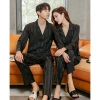 Bộ quần áo ngủ lụa cao cấp nam nữ dài tay, size 40-99kg, siêu mềm, không nhăn, thời trang, đêm ngủ thoải mái, giá chỉ 170.900₫ - ưu đãi Tết 2.024 5