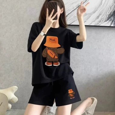 Bộ quần áo thun nữ dáng rộng NB25 in hình cotton Loza - Giá giảm 271k