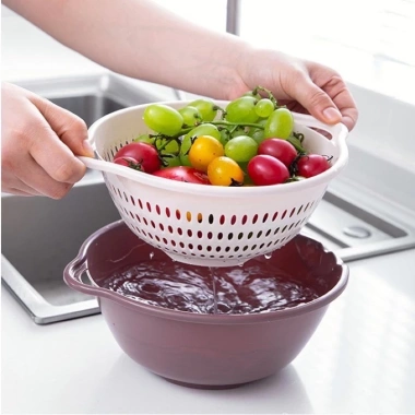 Bộ Rổ Nhựa Cao Cấp Kèm Chậu 6 Món - Giá chỉ 39.000 VND, Tiết Kiệm tới 8.970 VND