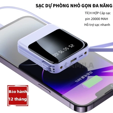 Bo Sac 20.000mAh 10.000mAh Sac Nhanh, Kem Nhieu Day Sac - Gia uu dai 166.800 2