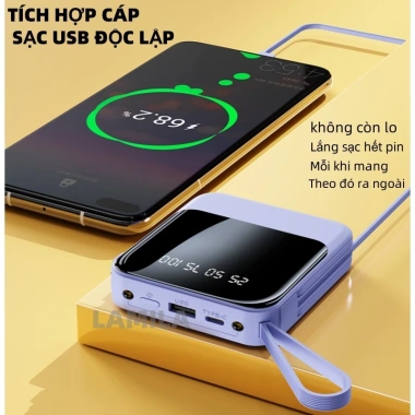 Bo Sac 20.000mAh 10.000mAh Sac Nhanh, Kem Nhieu Day Sac - Gia uu dai 166.800 6
