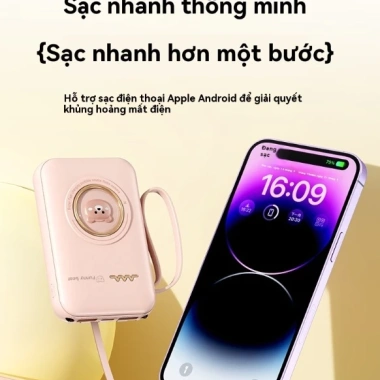 Bộ sạc 20.000mAh/10.000mAh sạc nhanh, dung lượng lớn, kèm nhiều dây, giá 99.000đ