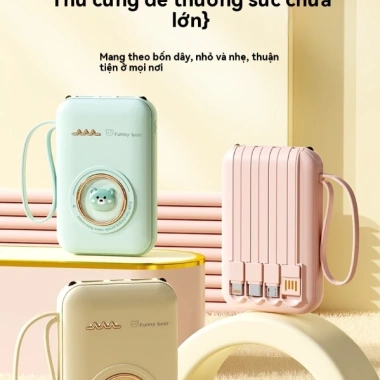 Bộ sạc 20.000mAh/10.000mAh sạc nhanh, dung lượng lớn, kèm nhiều dây, giá 99.000đ