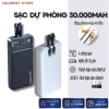 Bộ sạc 30.000mAh có dây – Sạc nhanh, LED báo % thông minh, giá ưu đãi 379.600₫