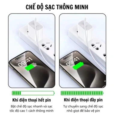 Bộ Sạc Điện Thoại 20W Cáp Sạc Nhanh An Toàn, Ổn Định Không Nóng Máy, Bảo Vệ Thiết Bị