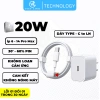 Bộ Sạc Điện Thoại 20W Cáp Sạc Nhanh An Toàn, Ổn Định Không Nóng Máy, Bảo Vệ Thiết Bị 10