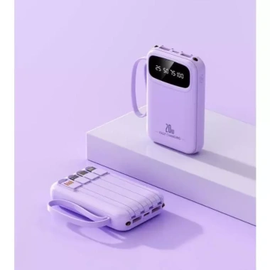 Bộ sạc dự phòng 20.000mAh siêu mỏng, 4 cáp LED và đèn 20W, sạc nhanh, chỉ 198k