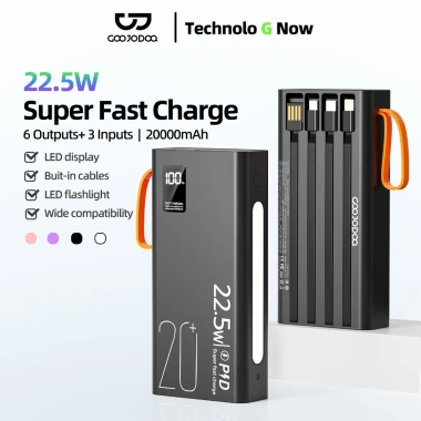 Bộ sạc dự phòng mini GOOJODOQ 20.000mAh sạc nhanh 22,5W LED đèn pin - Giá ưu đãi 388.550₫