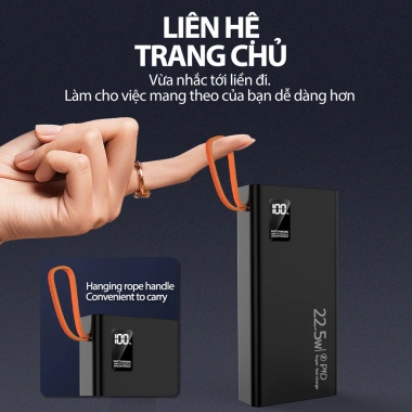 Bộ sạc dự phòng mini GOOJODOQ 20.000mAh sạc nhanh 22,5W LED đèn pin - Giá ưu đãi 388.550₫