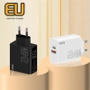 Bộ sạc GaN 240W cổng kép USB+PD, sạc nhanh EU/US/UK, cắm du lịch gắn tường 4