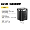 Bộ sạc GAN ESSAGER 33W USB-A + Type-C, hỗ trợ PPS PD3.0, QC4.0, 2.4A, sạc nhanh du lịch AFC 9