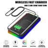 Bộ sạc không dây ô tô 20W – Tấm sạc nhanh silicon chống trượt, đèn RGB, 317.900₫