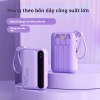Bộ sạc mini du lịch 10.000-20.000mAh có dây, sạc nhiều thiết bị, giá ưu đãi 185k