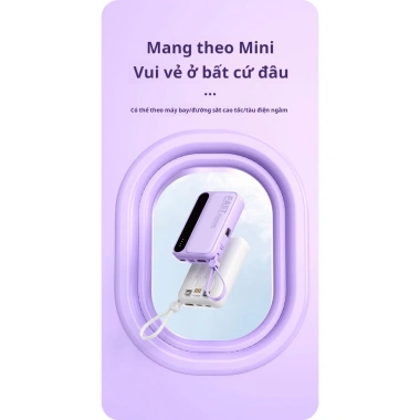 Bộ sạc mini du lịch 10.000-20.000mAh có dây, sạc nhiều thiết bị, giá ưu đãi 185k 9