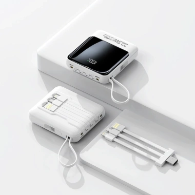 Bộ sạc nhanh 20.000mAh và 10.000mAh mini, dung lượng lớn, kèm đa dạng dây sạc - Giá chỉ 180.000 VND