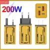 Bộ sạc nhanh 200W GaN 4 cổng 2USB+2Type‑C, đầu sạc EU/US/UK, du lịch đa năng