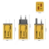 Bộ sạc nhanh 200W GaN 4 cổng 2USB+2Type‑C, đầu sạc EU/US/UK, du lịch đa năng 10