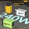 Bộ sạc nhanh 240W đa cổng 4 USB và 2 Type C, hỗ trợ giao thức đầy đủ, phù hợp du lịch EU Mỹ UK, cắm tường 2