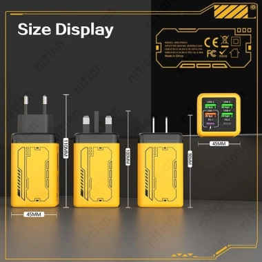 Bộ sạc nhanh 240W đa cổng 4 USB và 2 Type C, hỗ trợ giao thức đầy đủ, phù hợp du lịch EU Mỹ UK, cắm tường