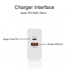 Bộ sạc nhanh 240W GaN USB-Type C cổng kép, hỗ trợ EU/Mỹ/UK, đầu sạc du lịch 3