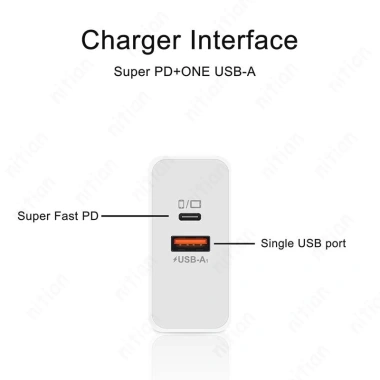 Bộ sạc nhanh 240W GaN USB-Type C cổng kép, hỗ trợ EU/Mỹ/UK, đầu sạc du lịch 3