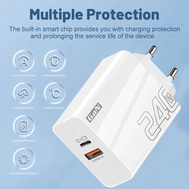 Bộ sạc nhanh 240W USB‑C GaN EU/US/UK – Sạc nhanh cho điện thoại, laptop, tablet