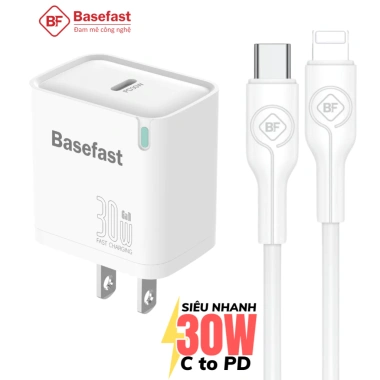 Bộ sạc nhanh 30W Basefast cho iPhone 11‑14, chống quá tải nhiệt, chỉ 199.000₫ 4