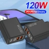 Bộ sạc nhanh 4 cổng USB TypeC 120W EU/US/UK - An toàn, đa năng, phù hợp du lịch điện thoại