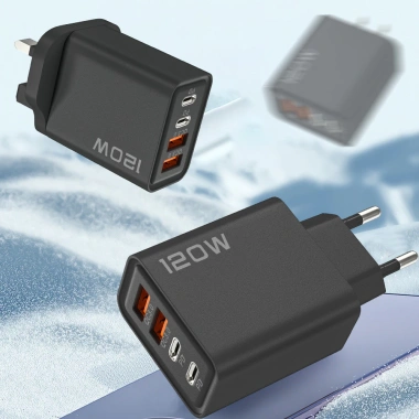 Bộ sạc nhanh 4 cổng USB TypeC 120W EU/US/UK - An toàn, đa năng, phù hợp du lịch điện thoại